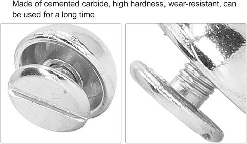 TOPINCN Leather Rivets Kit 100 Sets Collars Leather Skirt 8Mm Bags Studs Mushroom Screws Semicircle Accessories Leathercraft Rivets (Silver) in Saudi Arabia