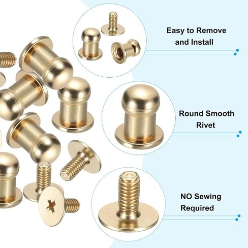 PATIKIL 9x8x6mm Spikes for Clothes, 30 Set Metal Button Spikes with Punch & Screwdriver Screw Kit Flat Head Rivets Screw DIY Leather Barrel Studs Hardware Trim Craft, Silver in Saudi Arabia