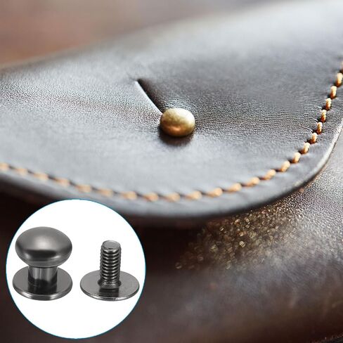 PATIKIL 9x8x6mm Spikes for Clothes, 30 Set Metal Button Spikes with Punch & Screwdriver Screw Kit Flat Head Rivets Screw DIY Leather Barrel Studs Hardware Trim Craft, Silver in Saudi Arabia