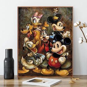 ACENGXI Cartoons Paint by Number Kits for Adults Kids Paint by Numbers Happy New Year DIY Painting Acrylic Painting Kits Cute Cartoons DIY Canvas Painting by Number Christmas Home Decor 16x20In