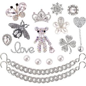 Bling Shoe Charms For Croc Shoe Sandals Bracelet Wristband,Fashion Crystal Rhinestone Shoe Decoration Pins for Women Party Favors Birthday Gifts in Kuwait