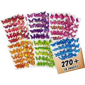 375 PCS Transparent Flower Stickers, Flower Scrapbooking Sticker for Crafts, Vintage Flower Natural Stickers for Journaling, Clear Decals for Making Journaling Envelopes DIY