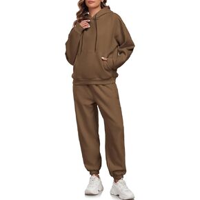 HOTIAN Womens 2 Piece Outfits Sweatsuit Oversized Hoodie Sweatshirt and Joggers Sweatpants Sets Tracksuit