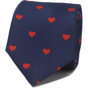 Red Heart Necktie With Gift Box Valentine Day Gift Neck Tie