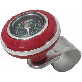 Suicide Knob for Steering Wheel Handle Boat, Wheel Spinner Knob with Compass, Steering Wheel Knobs Booster Ball for Tractor Trucks Car (Blue)