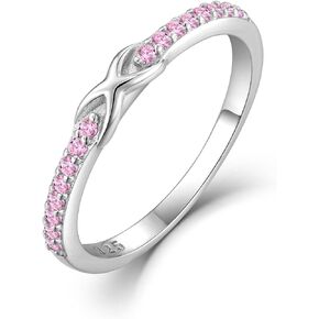 STARCHENIE Stackable Ring for Women 925 Sterling Silver Infinity Eternity Band Rings Size 5-10