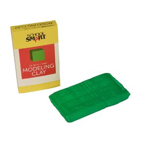 School Smart Modeling Clay, Green, 1 Pound