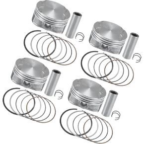 Motoforti Front Engine Piston and Pin Assembly, for Buick LaCrosse 2.4L 2010-2016, Metal, No.12578324, Titanium Tone