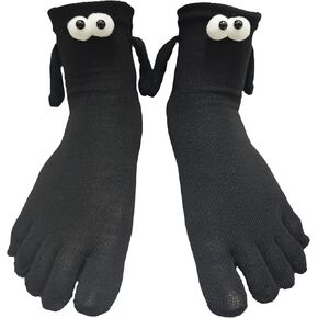 Pingyongchang Toe Socks For Women Funny Holding Hands 3d Eyes Novelty Cute Socks