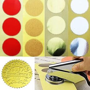 100-piece (Kraft Paper) Sticker Embosser Wedding Invitations Letters Seal Stamp