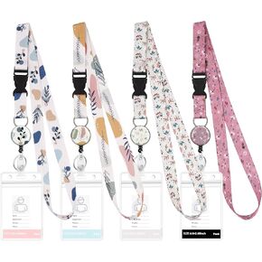 4 Pack Detachable lanyards for Cruise Ship Cards Cute Cruise Lanyards with Retractable Badge Reel and Waterproof ID Badge Holder in Kuwait