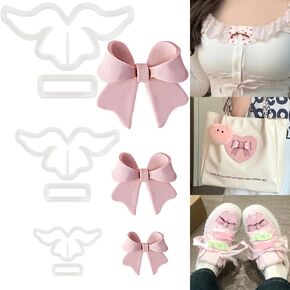 6 قطع / 3 مجموعة من قواطع الأقراط من الطين على شكل فيونكة لطيفة من طين البوليمر لقص الأقراط DIY والمعلقات ومشابك الشعر المصنوعة من الفخار الناعم طقم صنع الأقواس من طين البوليمر أدوات صنع المجوهرات in Kuwait