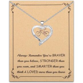BNQL Cycling Necklace Cycling Gifts for Cyclist Cycling Lovers Bike Bicycle Pendant Necklace Cycling Bike Jewelry Necklace