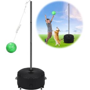 مجموعة كرة حبل شديدة التحمل من GADFISH مع كرة وحبل، أعمدة كرة حبل بارتفاع قابل للتعديل، قاعدة حامل مطورة، مجموعة كرة حبل محمولة للأنشطة العائلية الممتعة للفناء الخلفي الداخلي والخارجي، الحديقة، الشاطئ in Kuwait