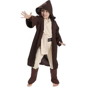 Kids Knight Costume Tunic Hooded Robe Boys Costume Halloween Cosplay Costume 4-14 Years