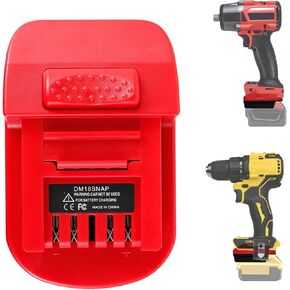 DM18M Battery Adapter Suitable for Makita 18V Cordless Tools for DeWalt 20v MAX Lithium Batteries or Milwaukee M18 18V Lithium Batteries with USB