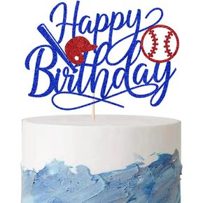 Baseball cake topper- Happy birthday cake topper, sports star football, sports theme baseball boy/girl birthday party featured decorations.
