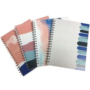 Composition Books, 4 Pack, Sustainability Designed, 9.75"x 7.5", 80 Sheets, 100% Recycled College Ruled Pages, Vegan, 2 Cover Designs, Made in USA
