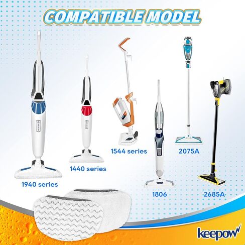 KEEPOW Steam Mop Replacement Pads for Bissell Powerfresh Steam Mop 1940 1544 1440 Series, Model 1544A, 2075A, 1806, 5938, 1940W, 19404, 1940A (6 Pack) in Kuwait