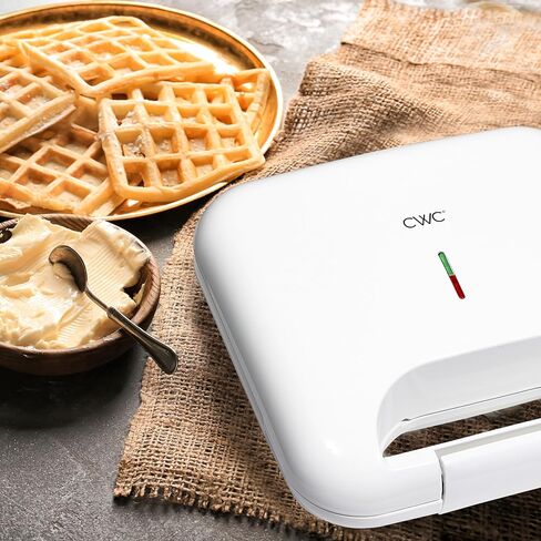 اطبخ باستخدام صانعة الوافل الملونة - 750 وات، ألواح غير لاصقة، سهلة التنظيف، مبيت بارد الملمس وأقدام مقاومة للانزلاق، رمادي in Kuwait