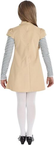 زي Party City M3GAN للفتيات - يتضمن الزي فستانًا من البوليستر مع فيونكة مرفقة وجوارب من النايلون - أزياء الهالوين وحفلات أعياد الميلاد والمناسبات ذات الطابع الخاص in Kuwait