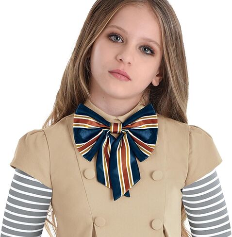 زي Party City M3GAN للفتيات - يتضمن الزي فستانًا من البوليستر مع فيونكة مرفقة وجوارب من النايلون - أزياء الهالوين وحفلات أعياد الميلاد والمناسبات ذات الطابع الخاص in Kuwait