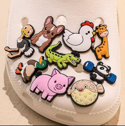 50 Pack PVC Shoe Charms, Constant Cute Colorful Designs, Various Charms for Decoration in Saudi Arabia