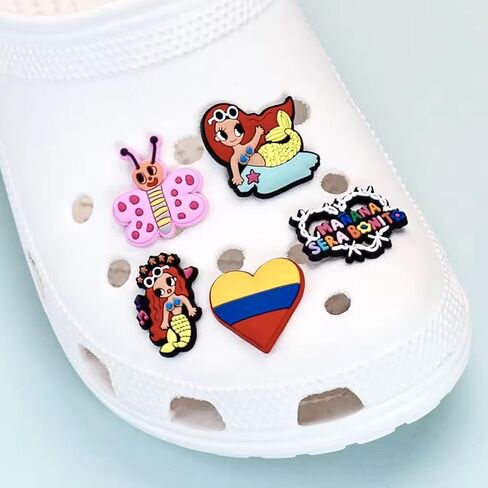 50 Pack PVC Shoe Charms, Constant Cute Colorful Designs, Various Charms for Decoration in Saudi Arabia