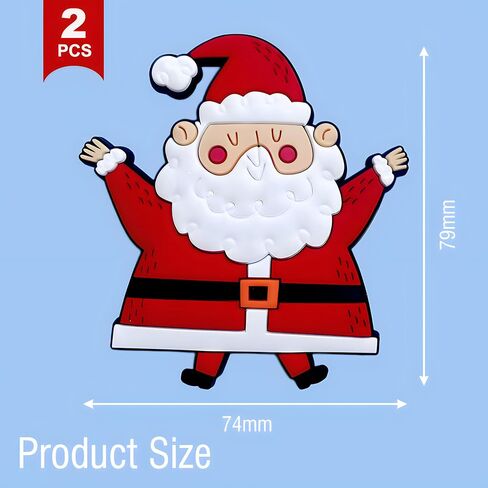 Premium Christmas Santa Claus Charms for Bogg Bag, Christmas - Themed, Compatible with Simply Southern Beach Tote, 2 Pcs Beach Bag Charms Rubber Inserts Accessories for Women Girls (Santa Claus) in Saudi Arabia
