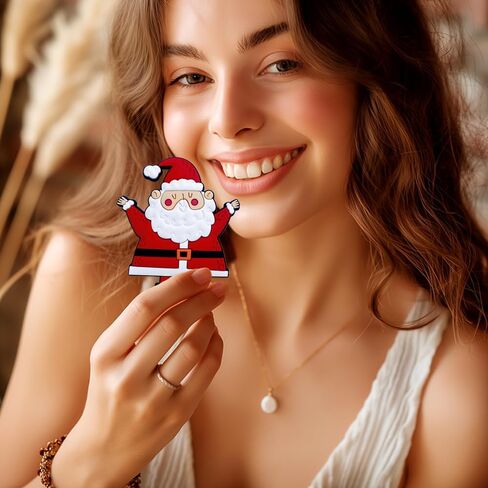 Premium Christmas Santa Claus Charms for Bogg Bag, Christmas - Themed, Compatible with Simply Southern Beach Tote, 2 Pcs Beach Bag Charms Rubber Inserts Accessories for Women Girls (Santa Claus) in Saudi Arabia