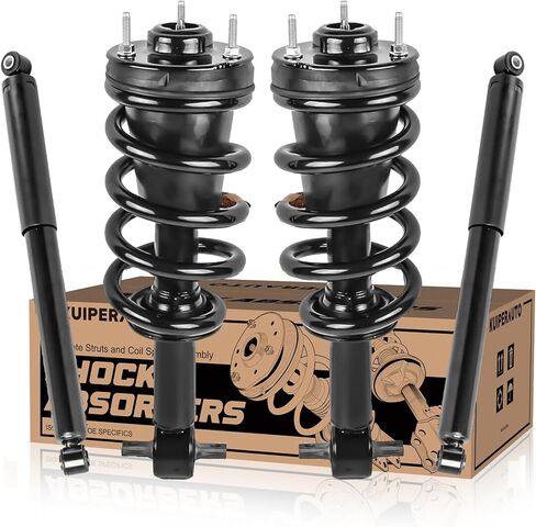 4PCS Front and Rear Struts Shocks Assembly Compatible for 2007-2013 Chevrolet Silverado 1500 / GMC Sierra 1500 w/o electronic suspension 345074 579105 in Saudi Arabia
