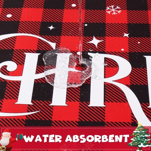 FRAMICS Merry Christmas Runner Rug, Winter Snowflake Runners for Hallways, Red Buffalo Plaid Washable Runner Rugs with Rubber Backing, Kitchen Laundry Floor Comfort Mat, Christmas Decor, 20 x 60 Inch in Saudi Arabia