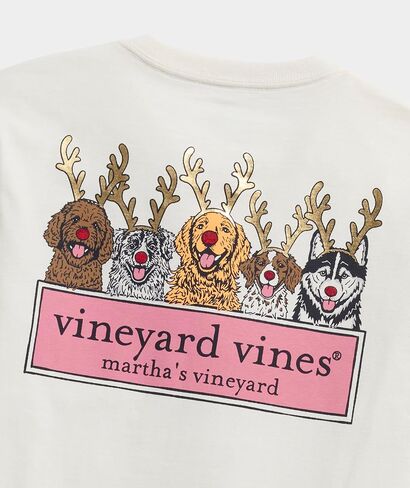 vineyard vines Boys' Reindeer Pups Logo Box Long-Sleeve Tee in Saudi Arabia