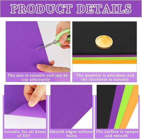Whaline 80 Sheets 8.5 x 11 Inch Assorted Autumn Colored Card Stock Paper Red Yellow Green Scrapbook Paper for Fall Thanksgiving DIY Maple Leaves Card Making School Office Home Supplies, 65lb in Saudi Arabia
