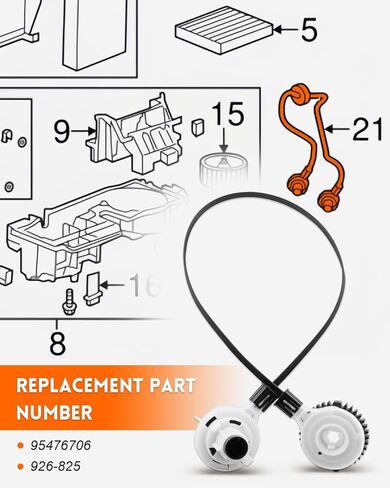كابل التحكم في وضع HVAC 95476707 926-822 مناسب لسيارة شيفروليه تراكس 2015-2022 مناسب لسيارة تشيفي سونيك 2012-2020، استبدل 926822 in Kuwait