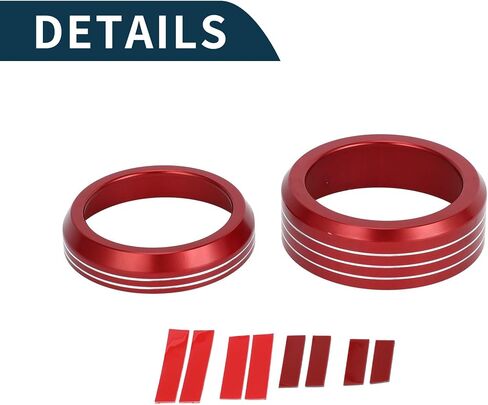 Media Volume Gear Shift Control Switch Knob Cover Ring for Ford Mach-E 2021-2024 Sturdy | Interior Decal Trim Blue 2 Pcs in Saudi Arabia