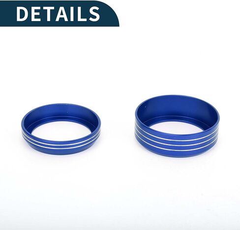 Media Volume Gear Shift Control Switch Knob Cover Ring for Ford Mach-E 2021-2024 Sturdy | Interior Decal Trim Blue 2 Pcs in Saudi Arabia