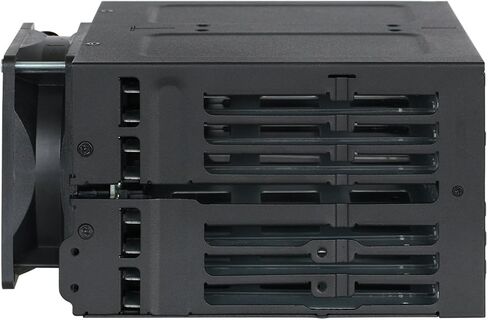 ICY DOCK 4 Bay 2.5 SAS/SATA HDD/SSD Metal Mobile Rack Enclosure for 5.25" Bay (with Fan Control) | ToughArmor MB607SP-B in Saudi Arabia