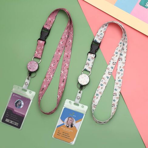 4 Pack Detachable lanyards for Cruise Ship Cards Cute Cruise Lanyards with Retractable Badge Reel and Waterproof ID Badge Holder in Kuwait
