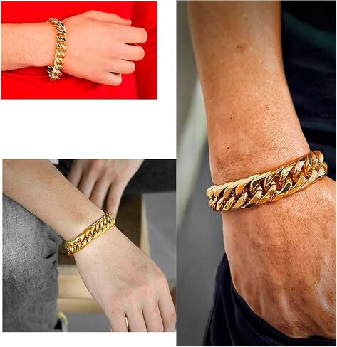 Mens Bracelets Cuban Link Friendship Bracelet Sturdy Chain Gifts for Christmas Father's Day Anniversary Graduation .(BC) in Saudi Arabia