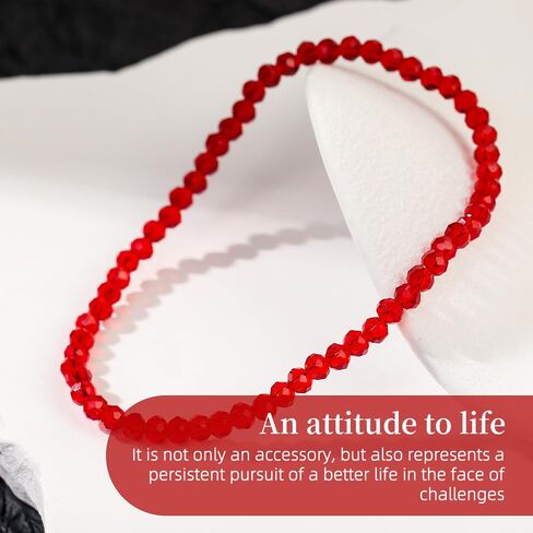 HANGINTHERE Crystal Bracelets for Women, 3mm Crystals, 7 Inches, 0.1 Ounces, Gift Jewelry Velvet Bags in Saudi Arabia