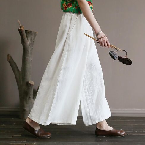 Shanghai Story Linen Coat Jacket Long Dress Chinese Cheongsam Style Dresses Wide Leg Pants for Women in Kuwait