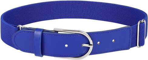 WERFORU Elastic Softball Belt Men/Youth Baseball Uniform Belt Stretch Softball Uniform Belt for Men/Youth with Silver Buckle in Kuwait