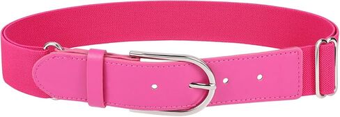 WERFORU Elastic Softball Belt Men/Youth Baseball Uniform Belt Stretch Softball Uniform Belt for Men/Youth with Silver Buckle in Kuwait