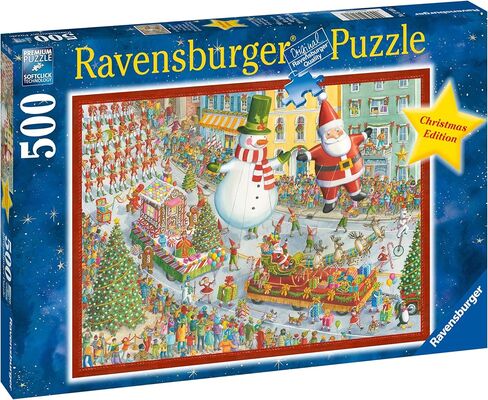 Ravensburger Here Comes Christmas! 500 Piece Puzzle for Adults - 17460 - Every Piece is Unique, Softclick Technology Means Pieces Fit Together Perfectly in Saudi Arabia