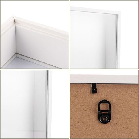 2 قطعة إطار صندوق الظل 11 × 14 صندوق عرض الظل 1.2 بوصة عمق داخلي صندوق ظلال الزهور كبير صندوق الظل إطار الصورة إطار صندوق الظل الخشبي مع باب للجدار وعرض الطاولة (أبيض) in Saudi Arabia