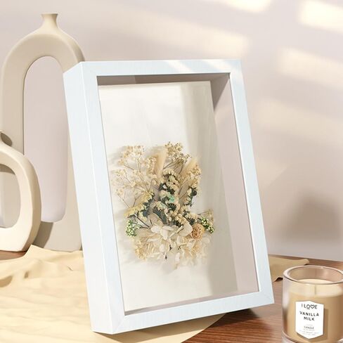 2 قطعة إطار صندوق الظل 11 × 14 صندوق عرض الظل 1.2 بوصة عمق داخلي صندوق ظلال الزهور كبير صندوق الظل إطار الصورة إطار صندوق الظل الخشبي مع باب للجدار وعرض الطاولة (أبيض) in Saudi Arabia