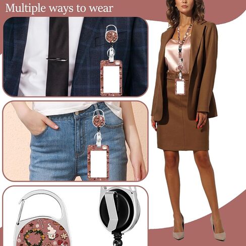 ID Badge Holder with Lanyard,Christmas Theme Badge Holder with Lanyard Badge Holders ID Card Holders for Badges Badge Holder for Women Teacher ID Badge Holder Cute Lanyards for ID Badges in Kuwait