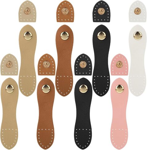 8Pcs Leather Snap Buckles Leather Snap 5 Colors Leather Tab Closure Suitable for Wallet Bag Holder,Laptop Wallet Making DIY Craft in Saudi Arabia