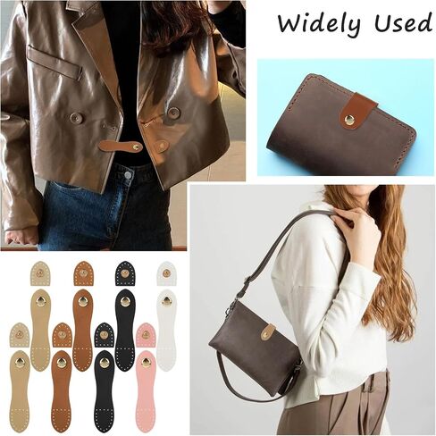 8Pcs Leather Snap Buckles Leather Snap 5 Colors Leather Tab Closure Suitable for Wallet Bag Holder,Laptop Wallet Making DIY Craft in Saudi Arabia